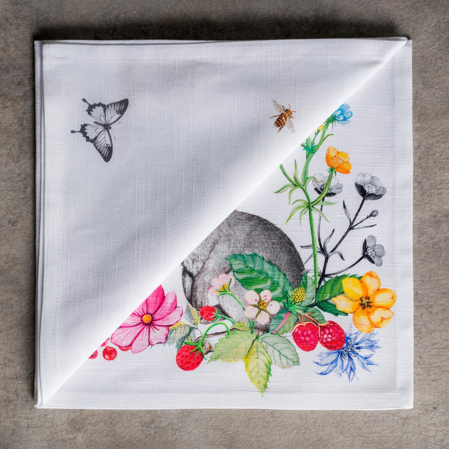 Maison d' Hermine Cloth Napkins Set of 4 100% Cotton Everyday Reusable Square Napkins Cloth Washable Dinner Party Wedding Restaurant Gifts for Mothers Day Spring/Summer (Printemps, 20" x 20")