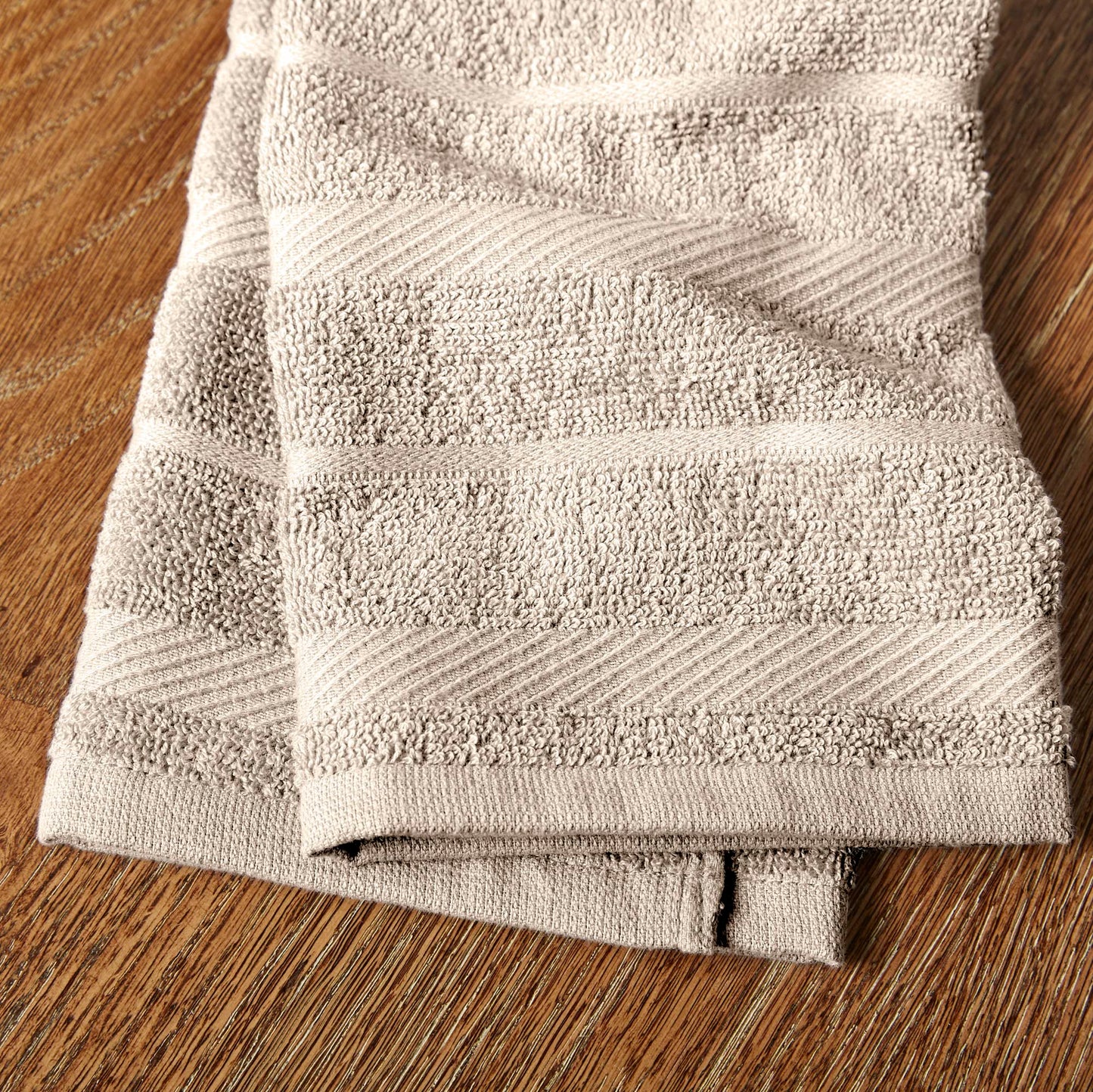 KitchenAid Albany Kitchen Towel 8-Pack Set, Milkshake Tan/White, 16"x26"