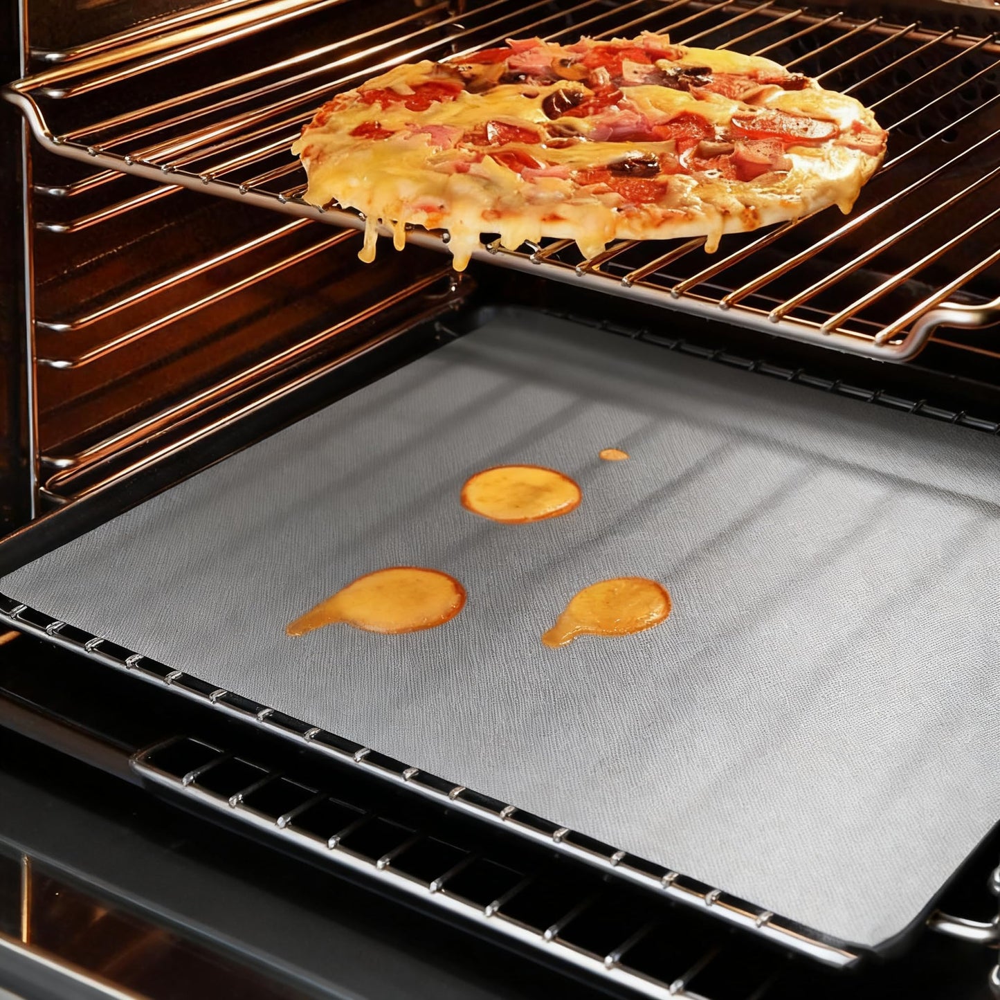 MAXTBEE Thickened 2 Pack Oven Liners for Bottom of Oven BPA and PFOA Free, Replacement for Aluminum Foil,Heavy Duty Non Stick Teflon Oven Mats for Electric, Gas, Toaster, Grills Etc.