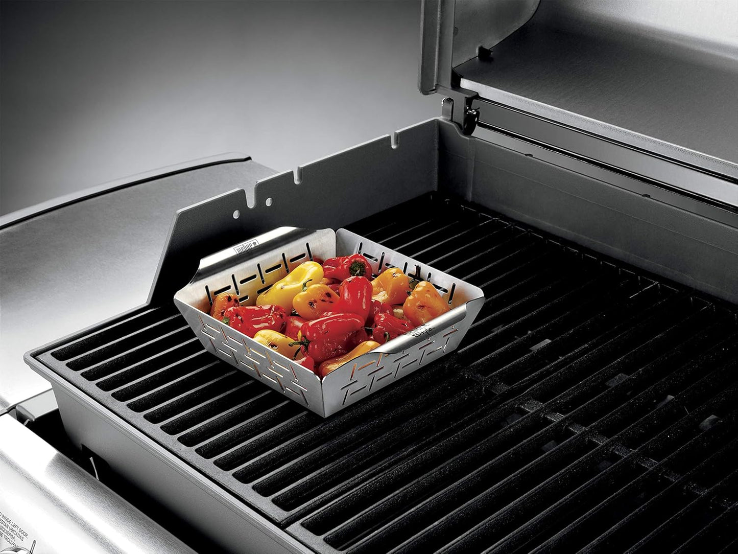 Weber Style Stainless Steel Vegetable Basket - Durable Grill Accessory for Side Dishes, Fits All Grills