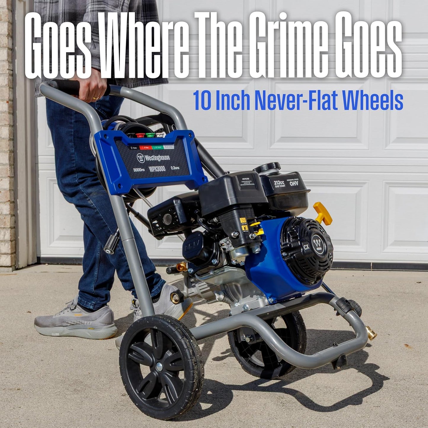 Westinghouse WPX3000 Gas Pressure Washer - 3000 PSI, 2.3 GPM, Includes Spray Gun & 4 Nozzles for Versatile Cleaning