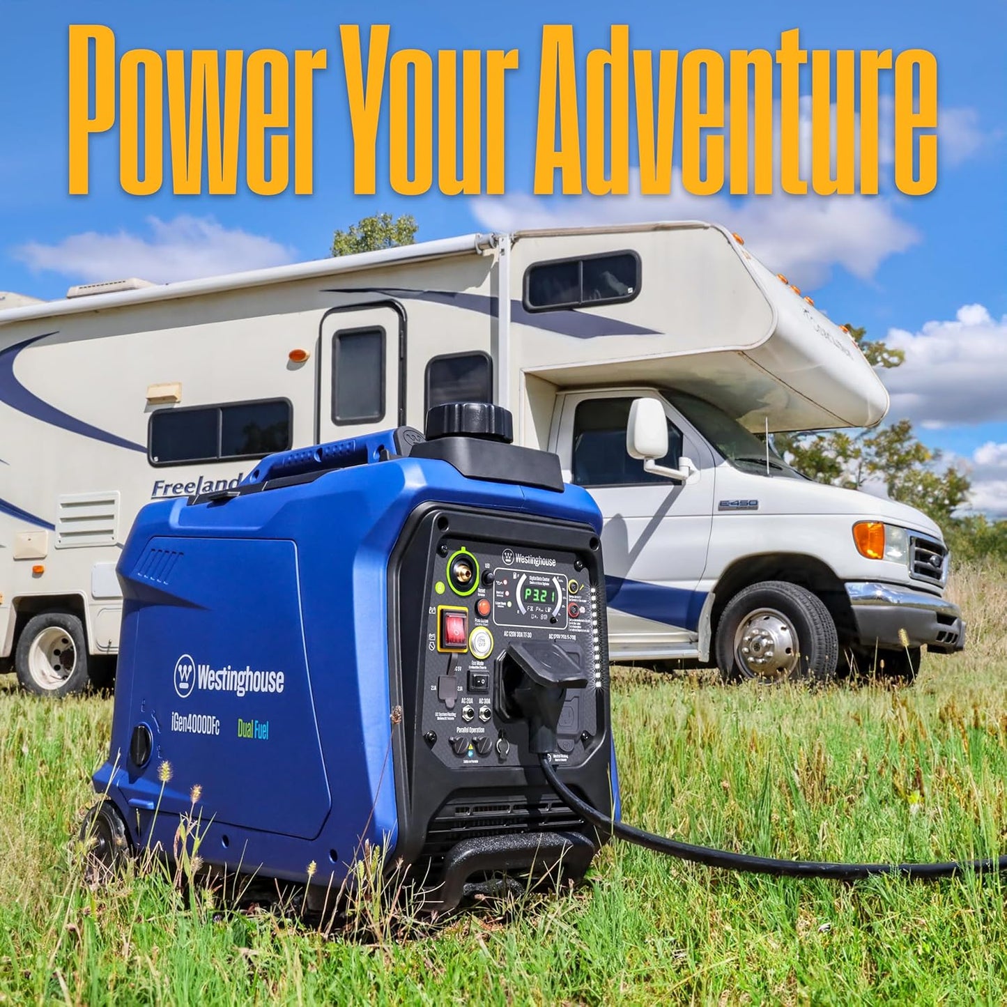 Westinghouse 4000 Peak Watt Portable Inverter Generator - Super Quiet, Dual Fuel, RV Ready, Remote Start