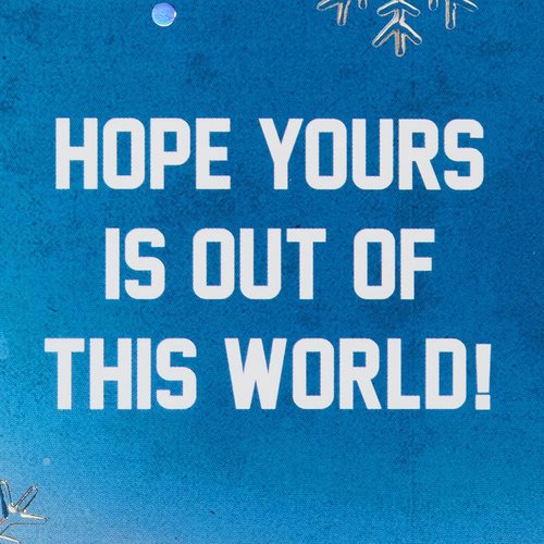 American Greetings Star Wars Christmas Card - Chewbacca Design with Snowflakes | Festive Holiday Greeting