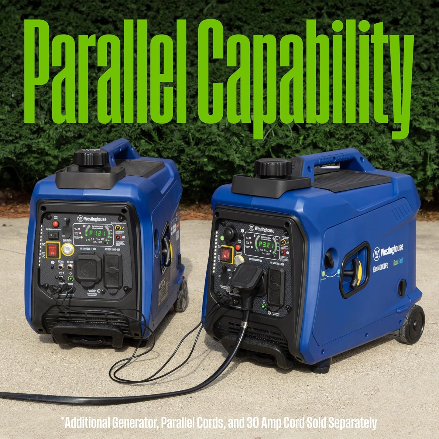 Westinghouse 4000 Peak Watt Portable Inverter Generator - Super Quiet, Dual Fuel, RV Ready, Remote Start