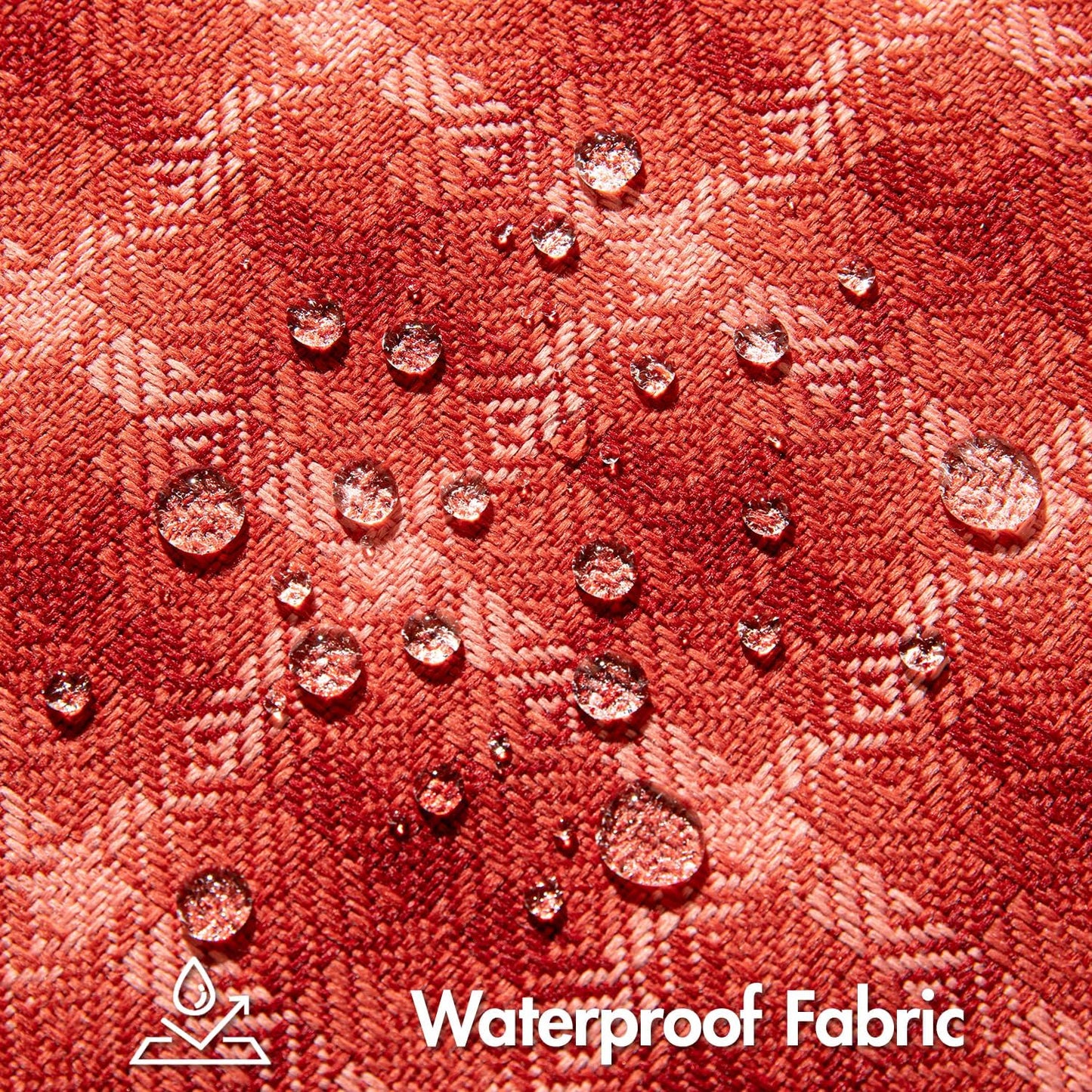 MIULEE Outdoor Pillow Covers - Waterproof 18x18 Red Decorative Cushions for Patio & Garden