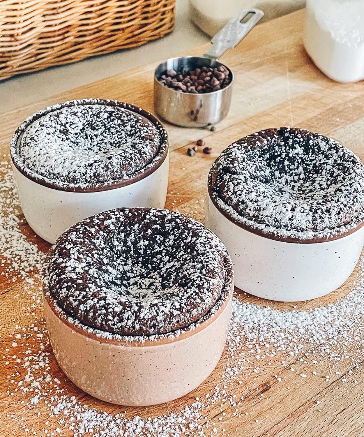 Mora Ceramic Ramekins - 4oz Set of 6 - Oven Safe Mini Baking Dishes for Pudding, Souffle & More - Assorted Neutrals