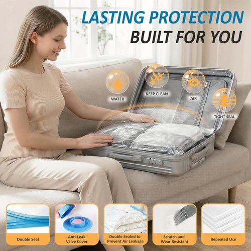Cozy Essential Vacuum Storage Bags - 80% Compression Space Saver for Clothes & Bedding | 20 Combo Set
