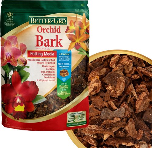 Better-Gro Orchid Bark - Premium Potting Medium for Phalaenopsis & Epiphytic Orchids - 4 Quarts