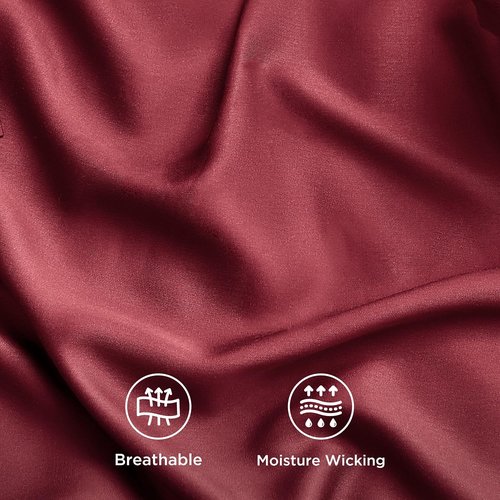 Bedsure Cooling Bed Sheets - Rayon from Bamboo, Breathable & Soft | Full Size, Deep Pocket Up to 16 Inches, Burgundy