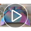 PERFEMET Pink Green Girls Twin Comforter Set with Sheets - Blue & Pink Variation