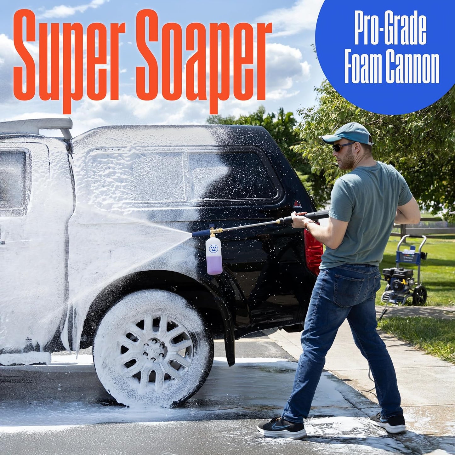 Westinghouse Foam Cannon for Pressure Washers - 3600 PSI Max | 1/4” Connector for Gas & Electric Use