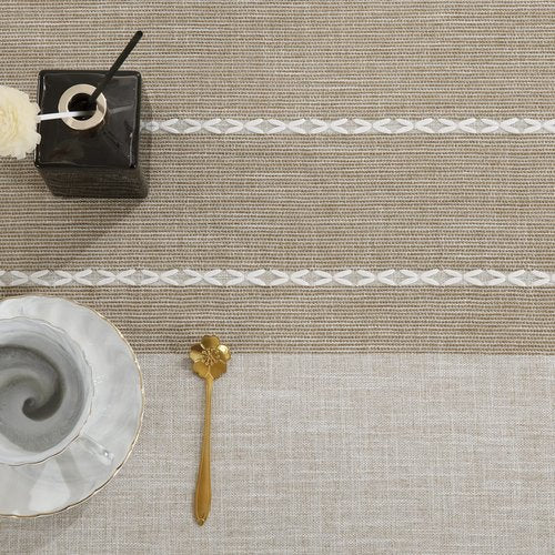 HOMBYS Solid Embroidery Oval Tablecloth with Tassels for Oval Table, 60 x 84 Inch Lace Dust-Proof Table Cover for Kitchen Dinning, Wrinkle Free Anti-Fading Tabletop Decoration