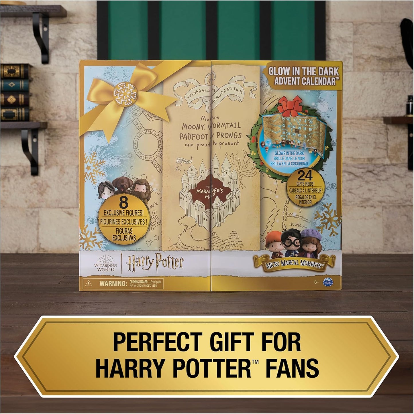 Wizarding World Harry Potter Glow in The Dark Advent Calendar 2024 - 24 Surprise Toys for Ages 6+