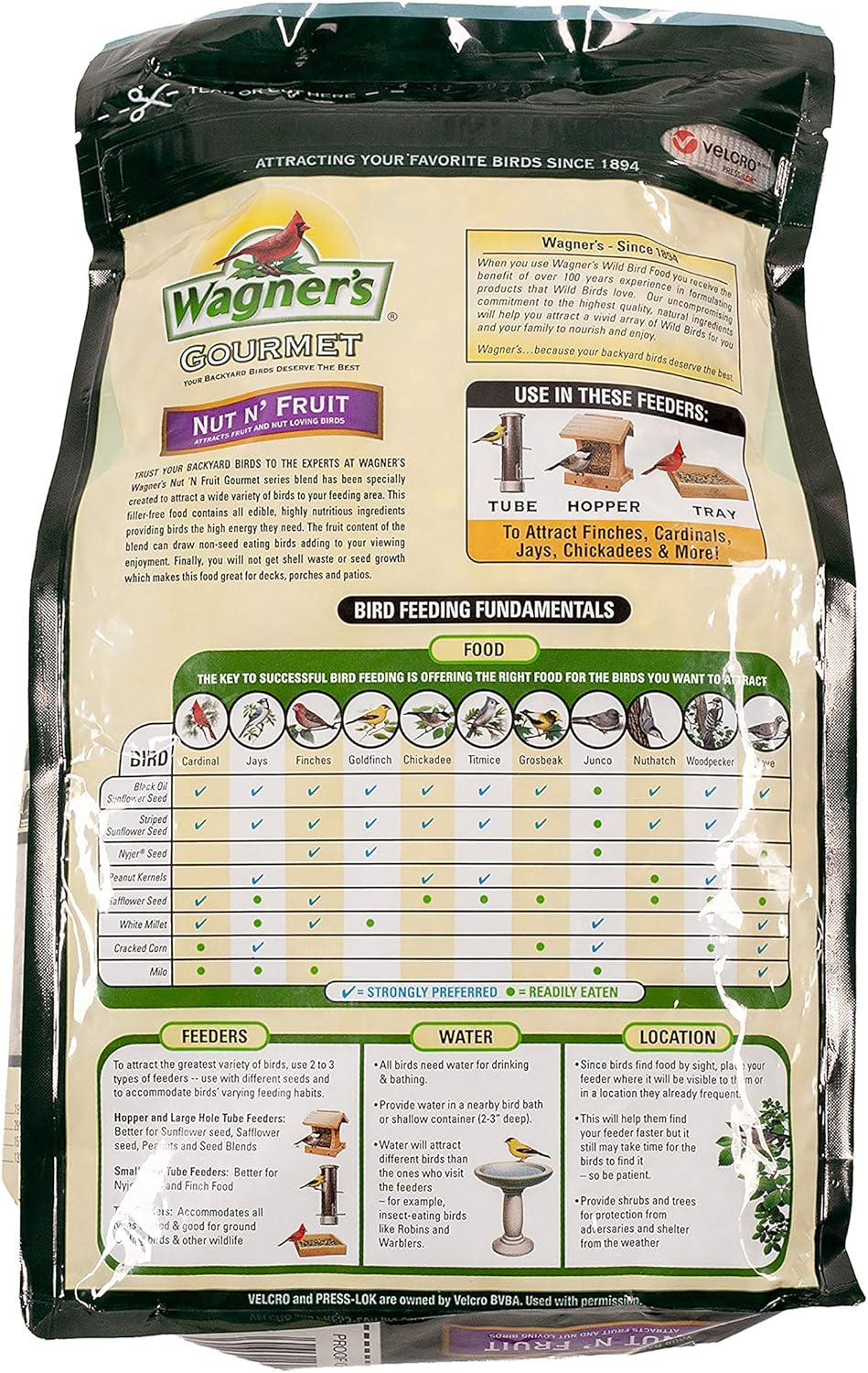 Wagner's Gourmet Nut & Fruit Wild Bird Food - 5 Pound Bag for Healthy Backyard Birds