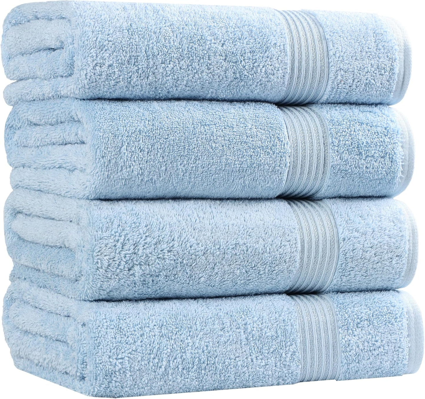 Superior Egyptian Cotton 6-Piece Towel Set, Bathroom Essentials, Towels For Bathroom, Apartment, Airbnb, Guest Bath, Face, Hand, Bath Towels, Washcloths, Absorbent, Fast Drying, Royal Purple