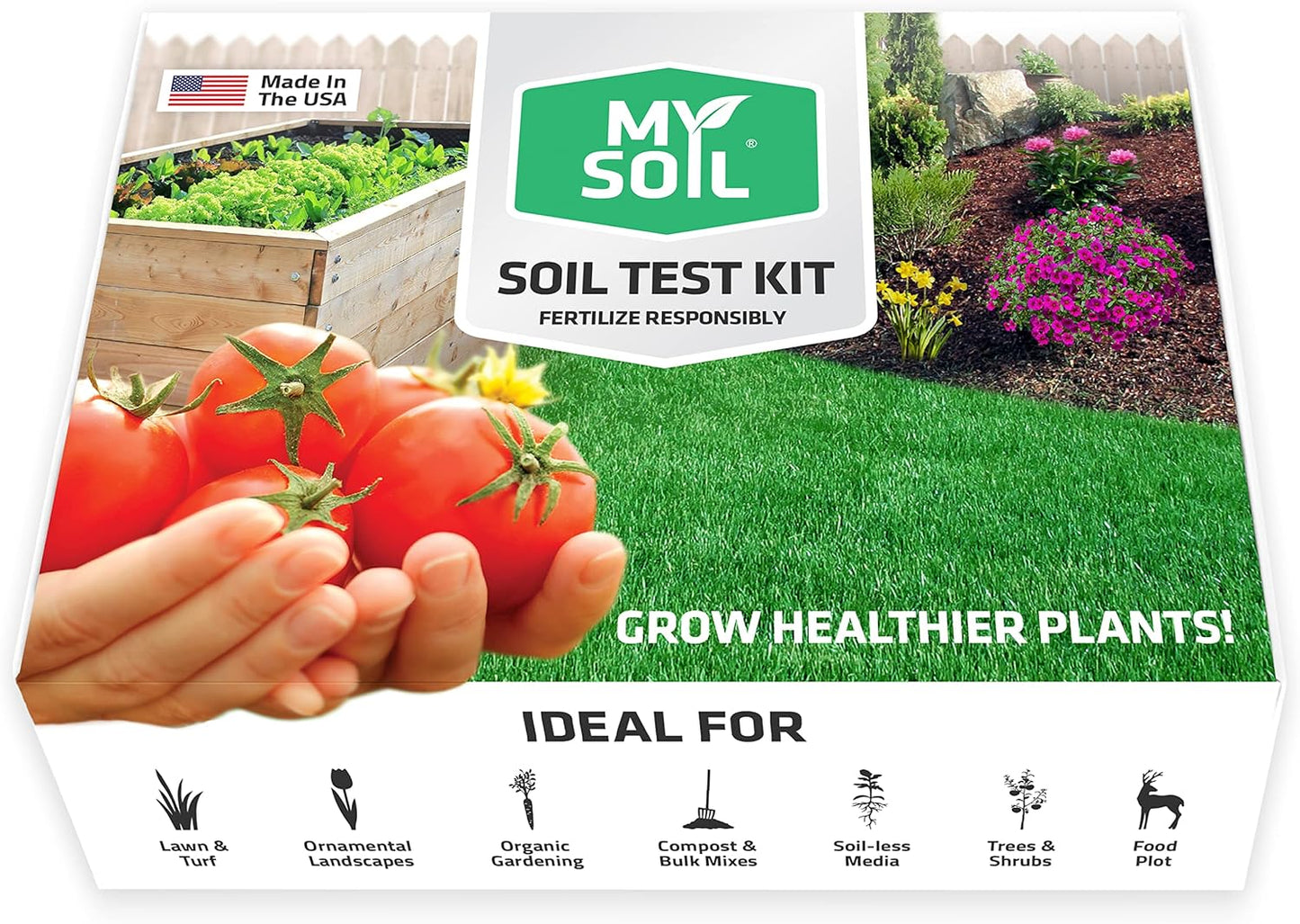 MySoil Soil Test Kit - Accurate Nutrient & pH Analysis for Lawn & Garden Success