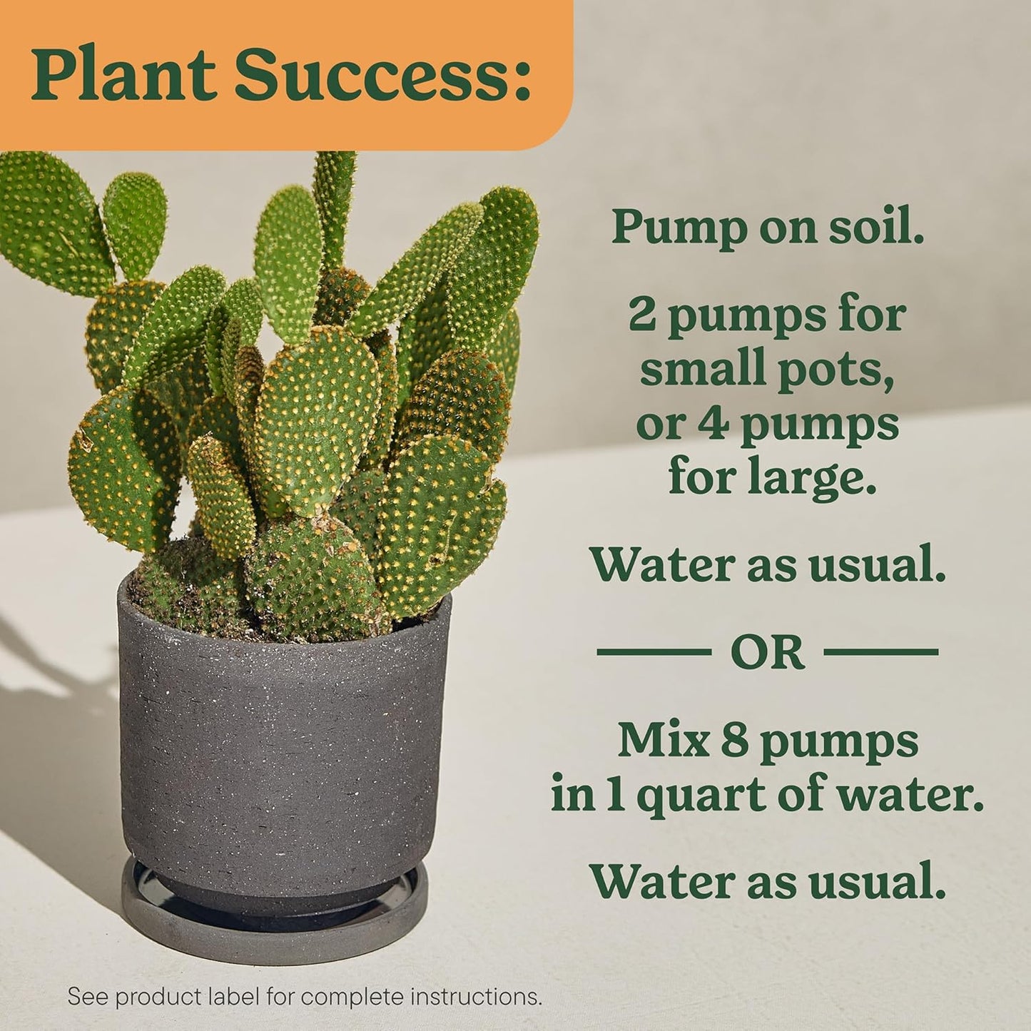Miracle-Gro Indoor Plant Food - Liquid Fertilizer for Cactus & Succulents | 8 fl. oz. | 2-Pack