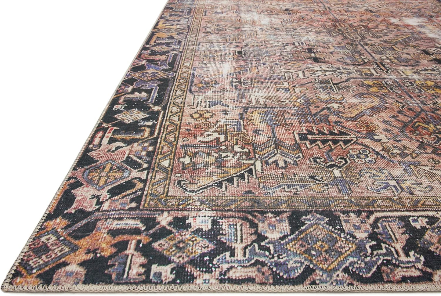 Loloi Chris Loves Julia Jules Collection JUL-02 Terracotta/Multi 2'-3'' x 3'-9'', .13" Pile Height, Accent Rug