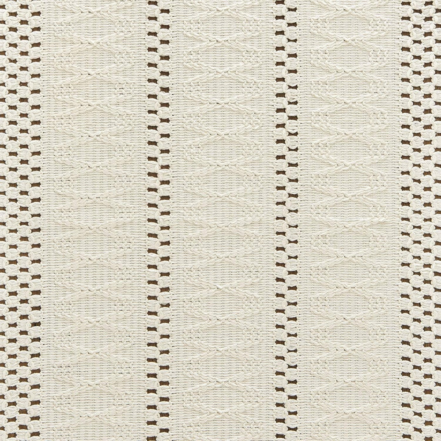 ZeeMart Macrame Style Boho Table Runner, Ivory Table Runners 72 Inches Long, Farmhouse Woven Home Decor, 12x72 Inch, Ivory