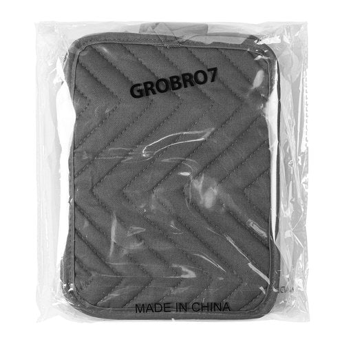 GROBRO7 5Pack Pocket Pot Holders Cotton Heat Resistant Potholder Multipurpose Hot Pads Machine Washable Oven Mitts Cooking Pads Bulk for Daily Kitchen Baking and Cooking 8.9 x 6.9 Inch Grey
