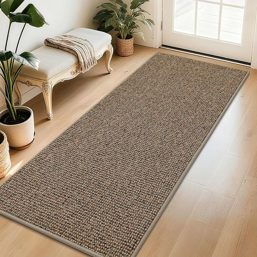 BEQHAUSE Dirt Trapper Door Mat - Non-Slip, Washable, Absorbent Entrance Mat | 32" x 72", Beige