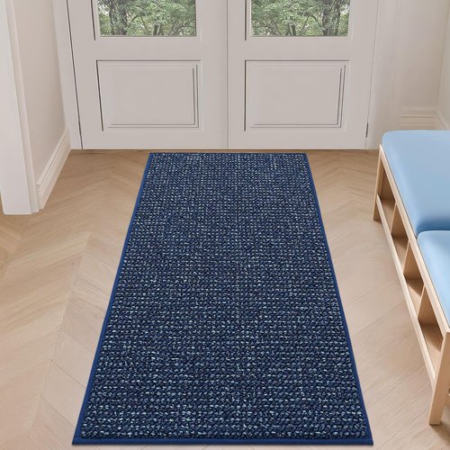 BEQHAUSE Dirt Trapper Door Mat - Non-Slip, Washable, Absorbent Entrance Mat | 24" x 60", Blue
