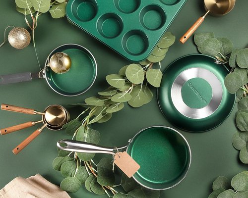 Granitestone 10-Inch Nonstick Frying Pan - PFOA Free, Oven Safe to 500°F, Emerald Green