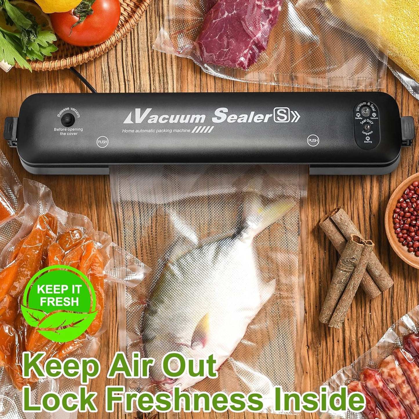 Vacuum Sealer Bags | Commercial Grade Sous Vide & Food Saver Rolls - 8" x 20' (3 Rolls), Reusable & Puncture Protected