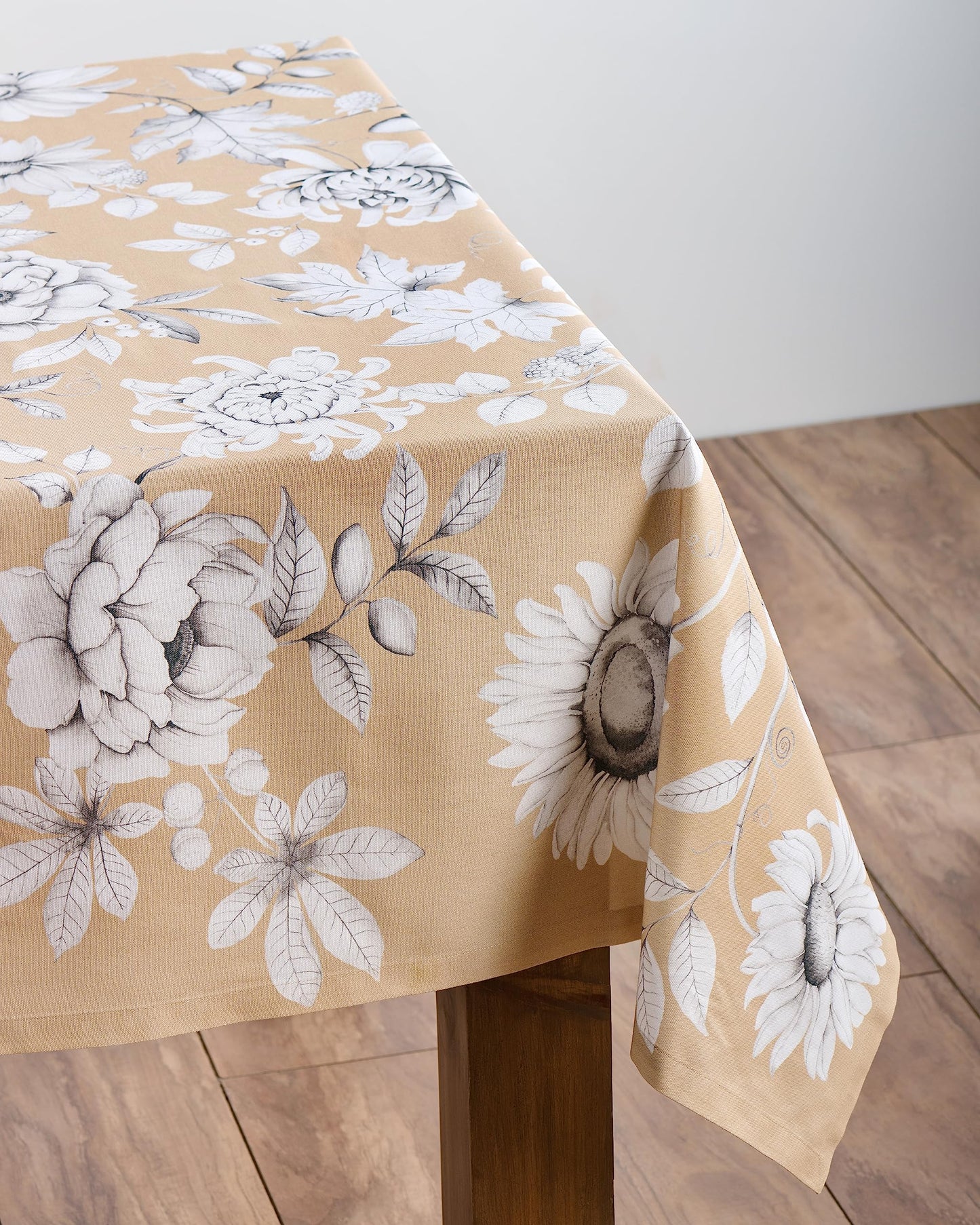 Maison d' Hermine Table Cloth Rectangle Table 100% Cotton 60 x 108 Inches Fall Tablecloth Reusable Everyday Use for Thanksgiving Christmas Decorations Dining Farmhouse Party (Pretty Autumn)