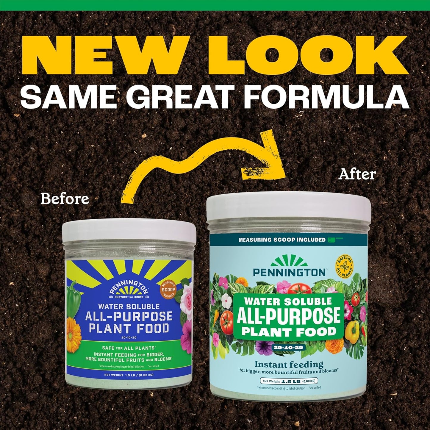 Pennington All-Purpose Plant Food - Water Soluble Formula | 20-10-20 | 1.5 lb Size