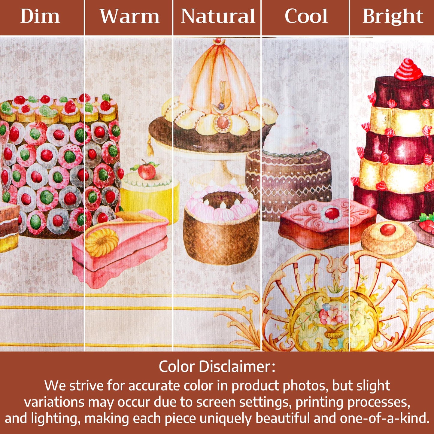 Maison d' Hermine Premium Table Cloth Rectangle Table 100% Combed Cotton 140 x 70 Inches Tablecloth Reusable Decorative for Dining Room, Farmhouse, Home, Party, Festive & Wedding - Pastries