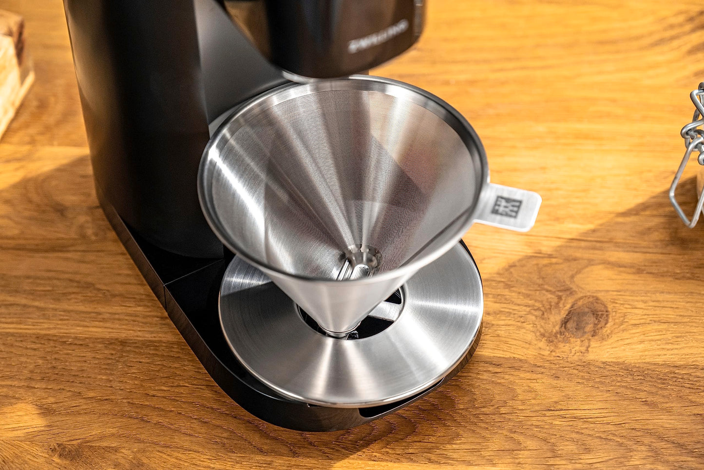ZWILLING Sorrento Stainless Steel Pour Over Coffee Dripper with Double-Wall Glass Coffee Mug