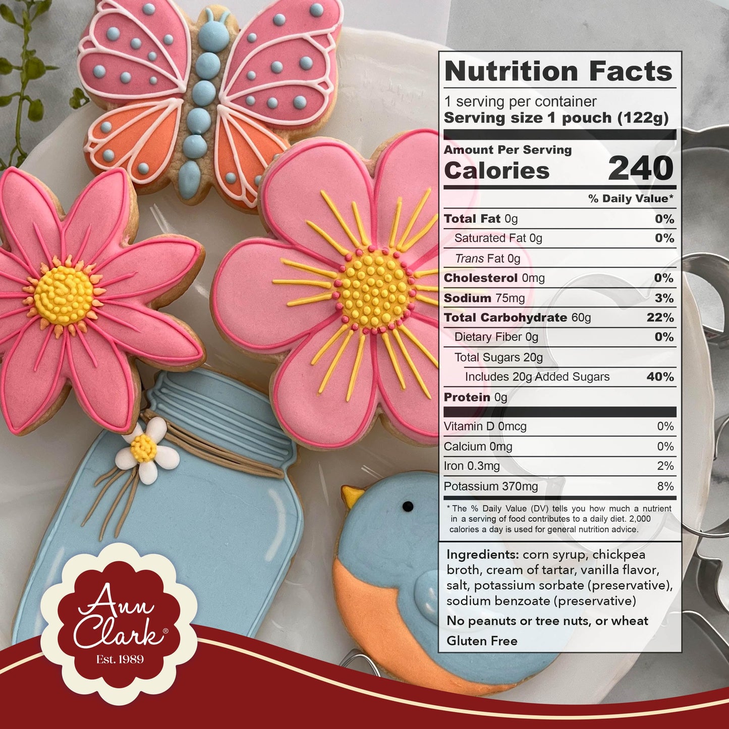 Ann Clark Royal Icing Mix 2-pk Makes 4 Cups (32 oz) of Cookie Icing