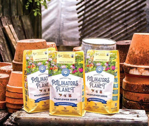 BUZZY Wildflower Seed Mix - 18 Pollinator-Friendly Varieties for Eco-Friendly Gardens | 1lb Bag