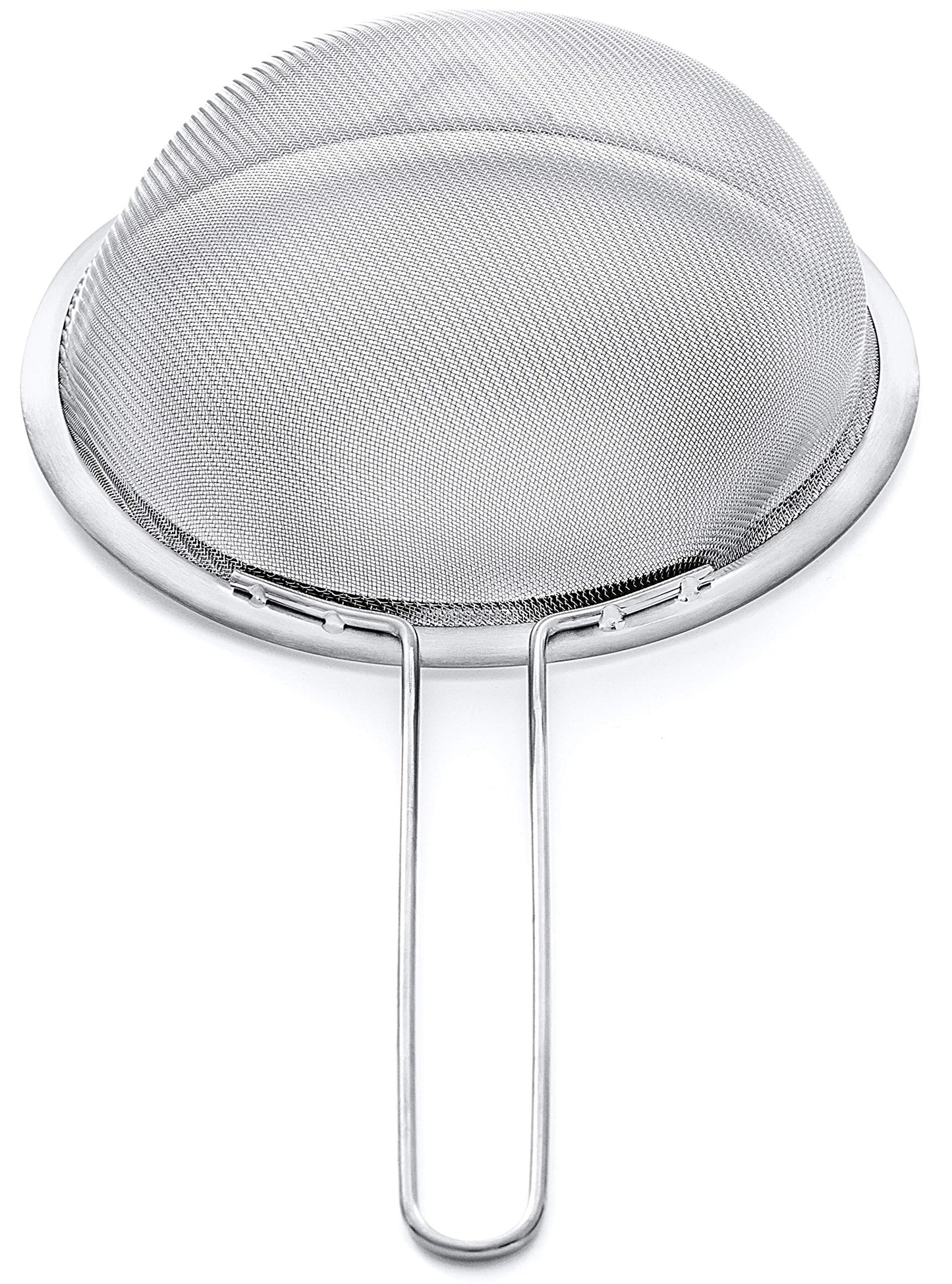 Proto Future Strainer Set Fine Mesh – Premium 304 Stainless Steel (18/8) – 8″, 5.5″ and 3.3″ Sturdy Kitchen Strainers (Silver)