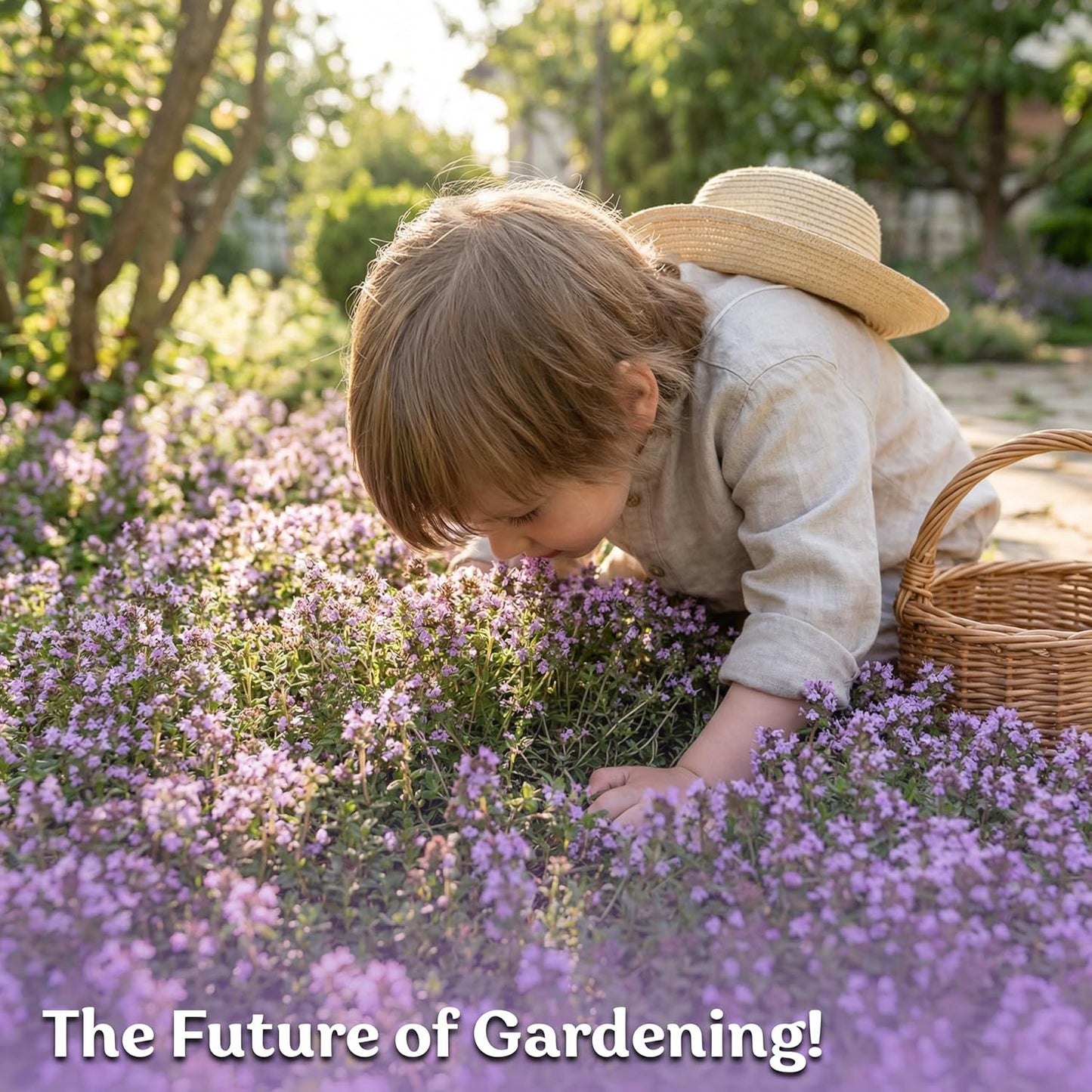 KVITER 20,000 Creeping Thyme Seeds - Aromatic Ground Cover & Purple Perennial Flower Seeds for Gardens