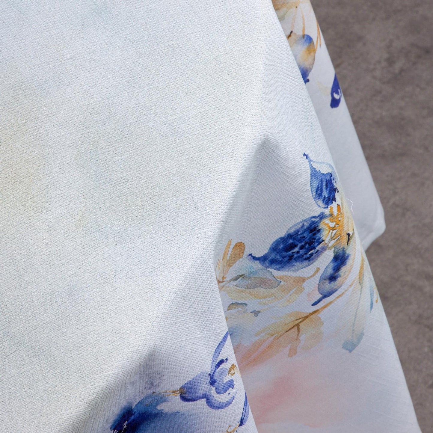 Maison d' Hermine Table Cloth Round Table 100% Cotton 69 Round Inches Tablecloth Reusable Decorative for Dining Kitchen Room Farmhouse Home Gifts for Mothers Day Spring Summer - Lazy Summer Days