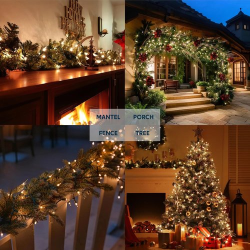 Joiedomi Clear Christmas String Lights - 100 Count Mini White Fairy Lights | 19.4 FT Indoor/Outdoor Decor for Holiday Parties