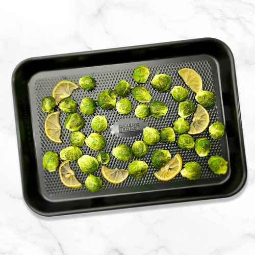 Baker's Secret Baking Sheet Pan Set, 3x Cookie Sheets for Oven, Diamond Texture Premium Air Flow Circulation, Set of 3 Baking Trays, Extra Thick 0.6mm with Diamond Base PFOA, PFOS, PTFE and PFAS free