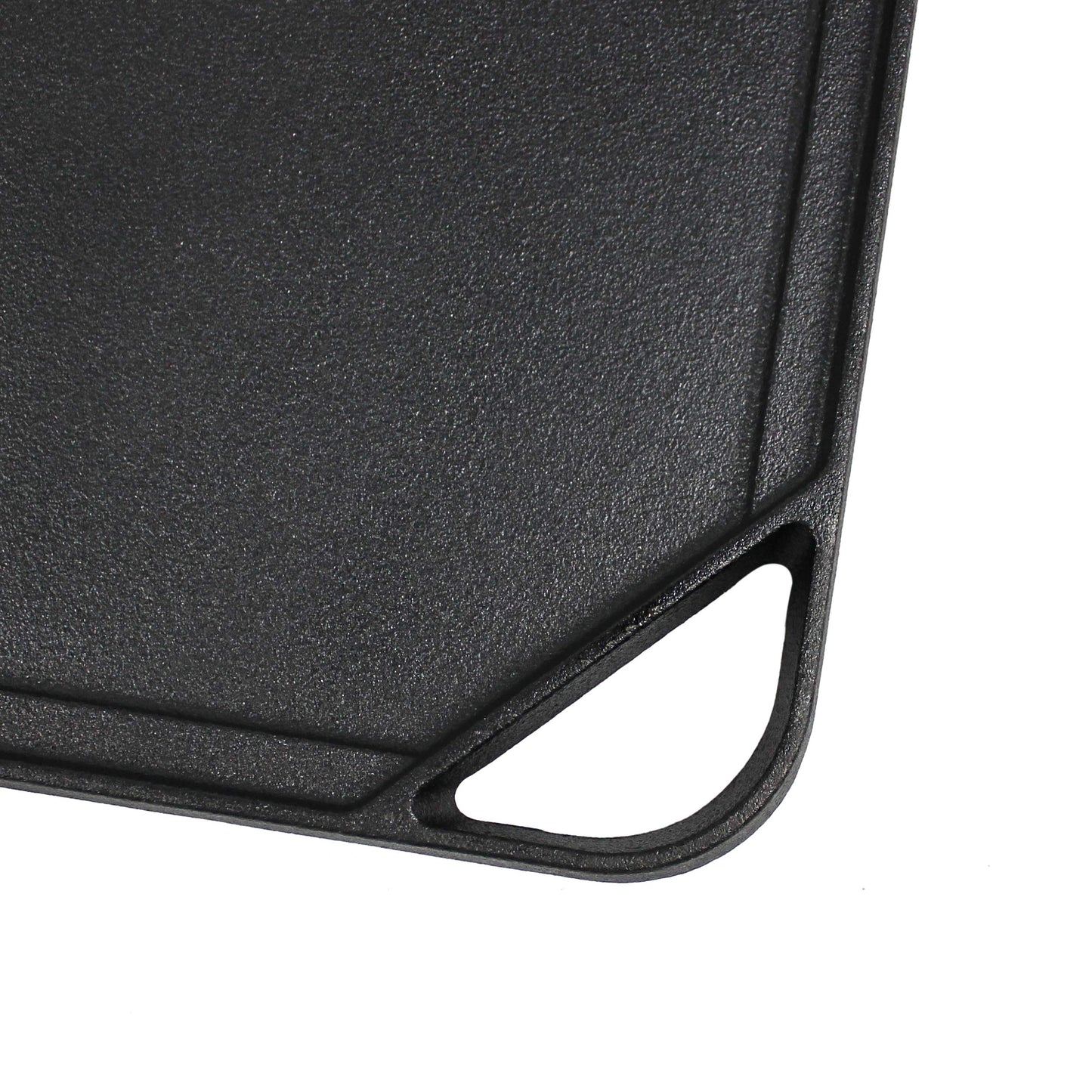 Cast Iron Griddle (20" by 10"), Reversible, Pre-Seasoned, Grill and Griddle Combo Pan, BBQ, Campfire, fits over two stovetop burners