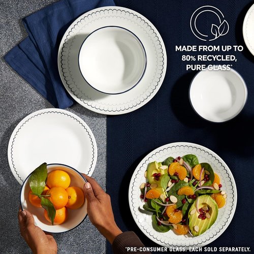 Corelle 6-Piece Lunch Plates Set - 8.5" Vitrelle Glass, Lightweight & Scratch Resistant | Caspian Color