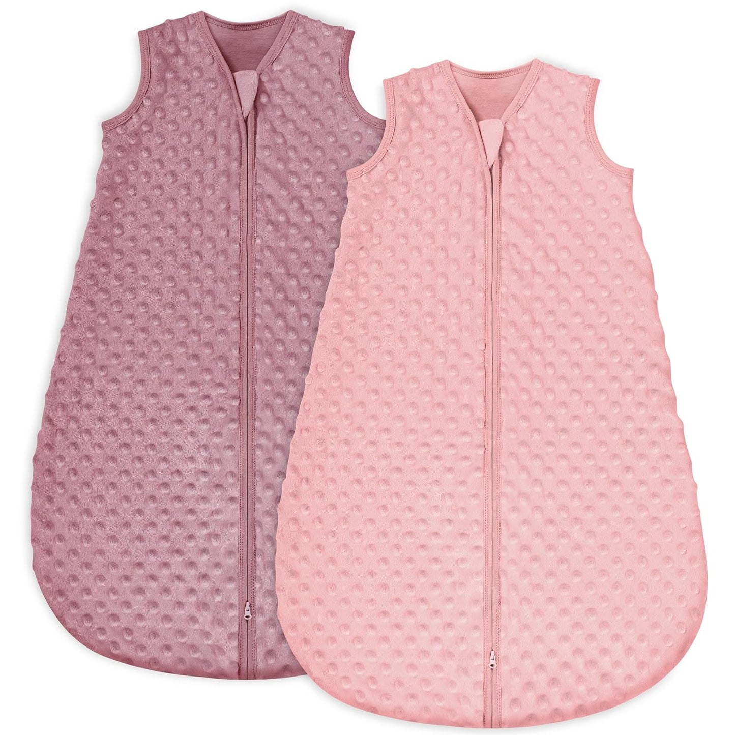 Yoofoss Baby Sleep Sack - Fleece Wearable Blanket for 6-12 Months | Plush Dots & 2-Way Zipper, TOG 1.5
