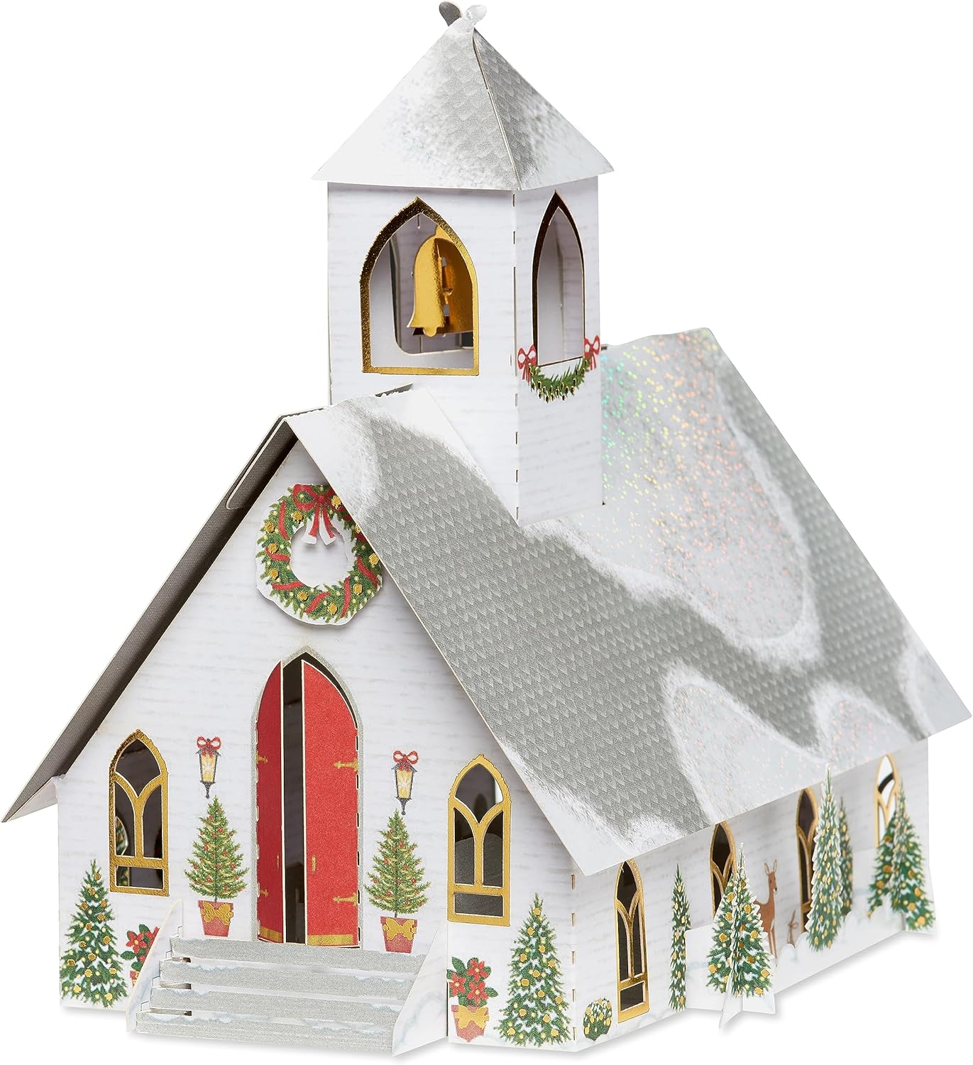 American Greetings Christmas Decoration - Magic Moments Church Design for Festive Cheer