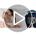 Blue Tree of Life Cremation Urn for Adults - Handcrafted Aluminum Memorial with Threaded Lid