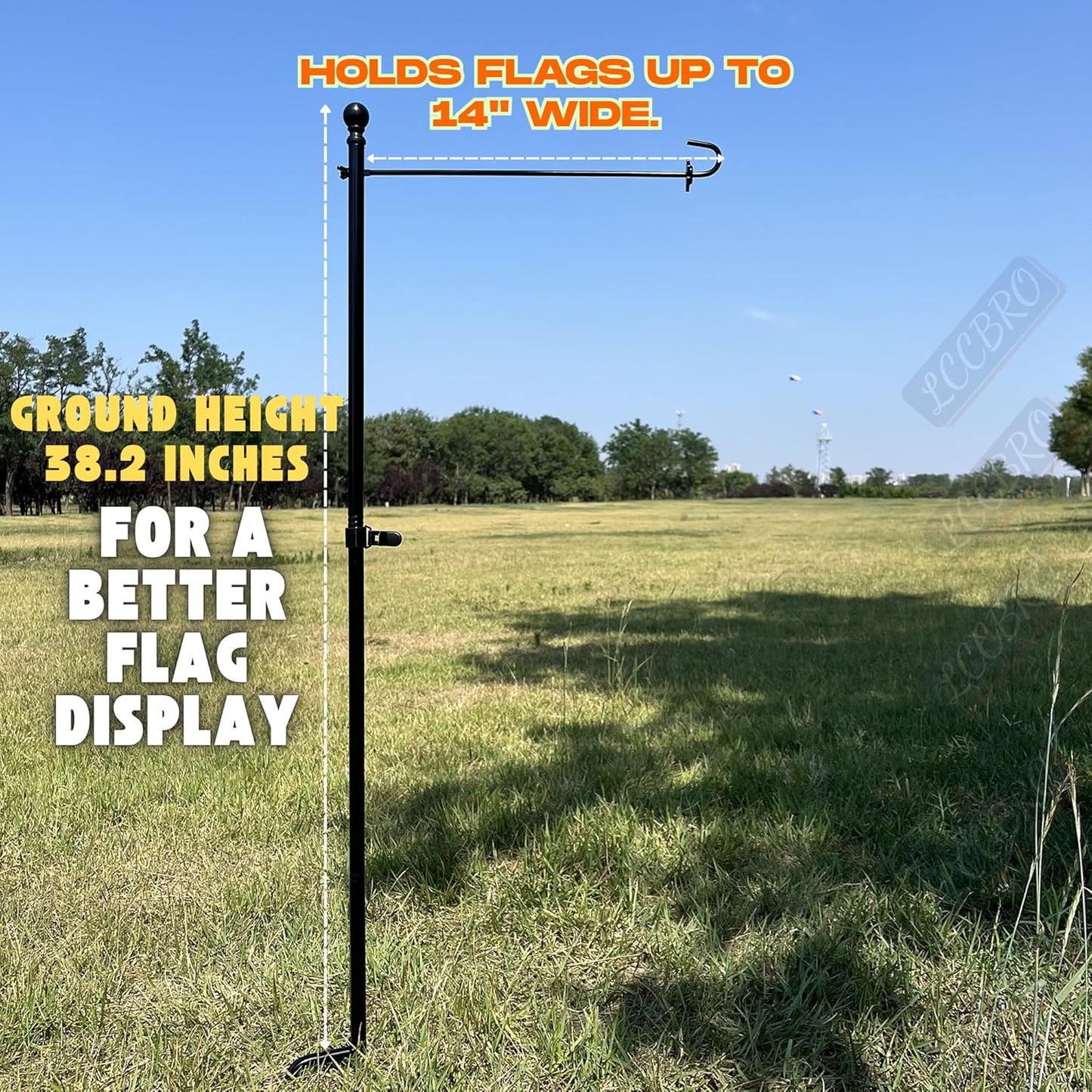 LCCBRO Garden Flag Holder Stand - Heavy Duty 12 x 18 Small Flag Holder for Yard & Garden