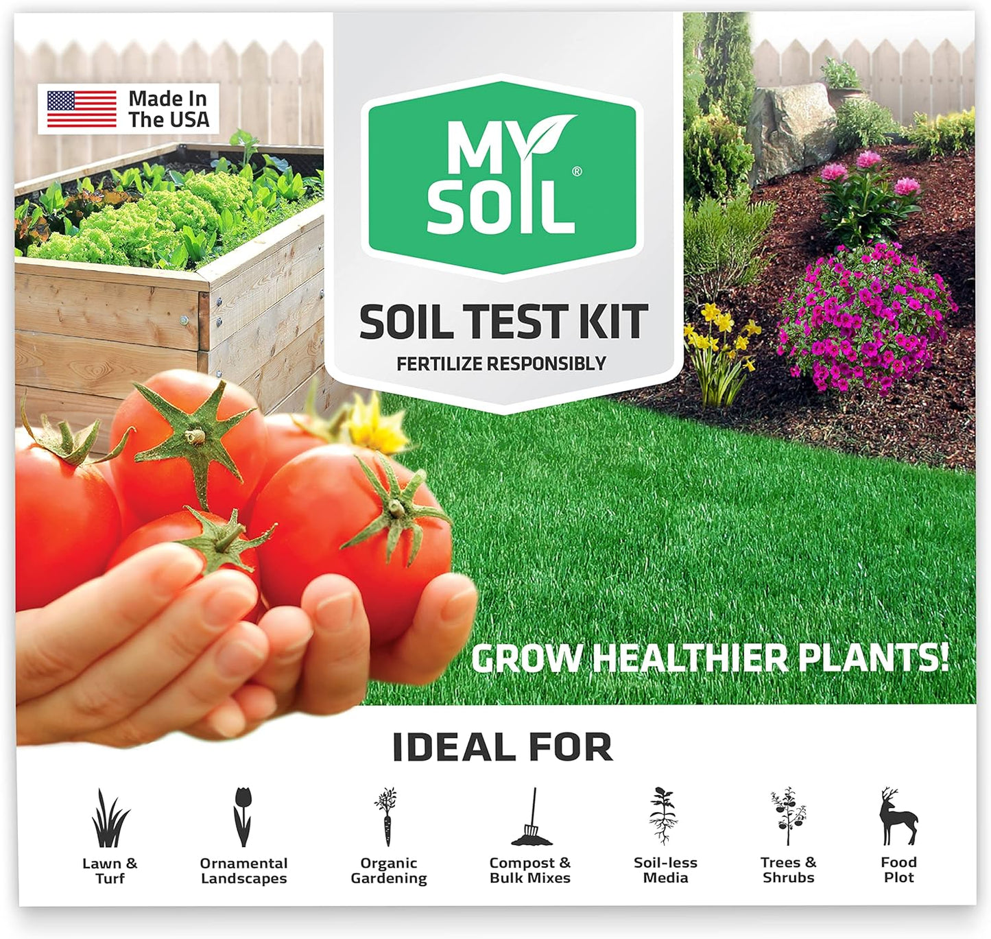 MySoil Soil Test Kit - Accurate Nutrient & pH Analysis for Lawn & Garden Success