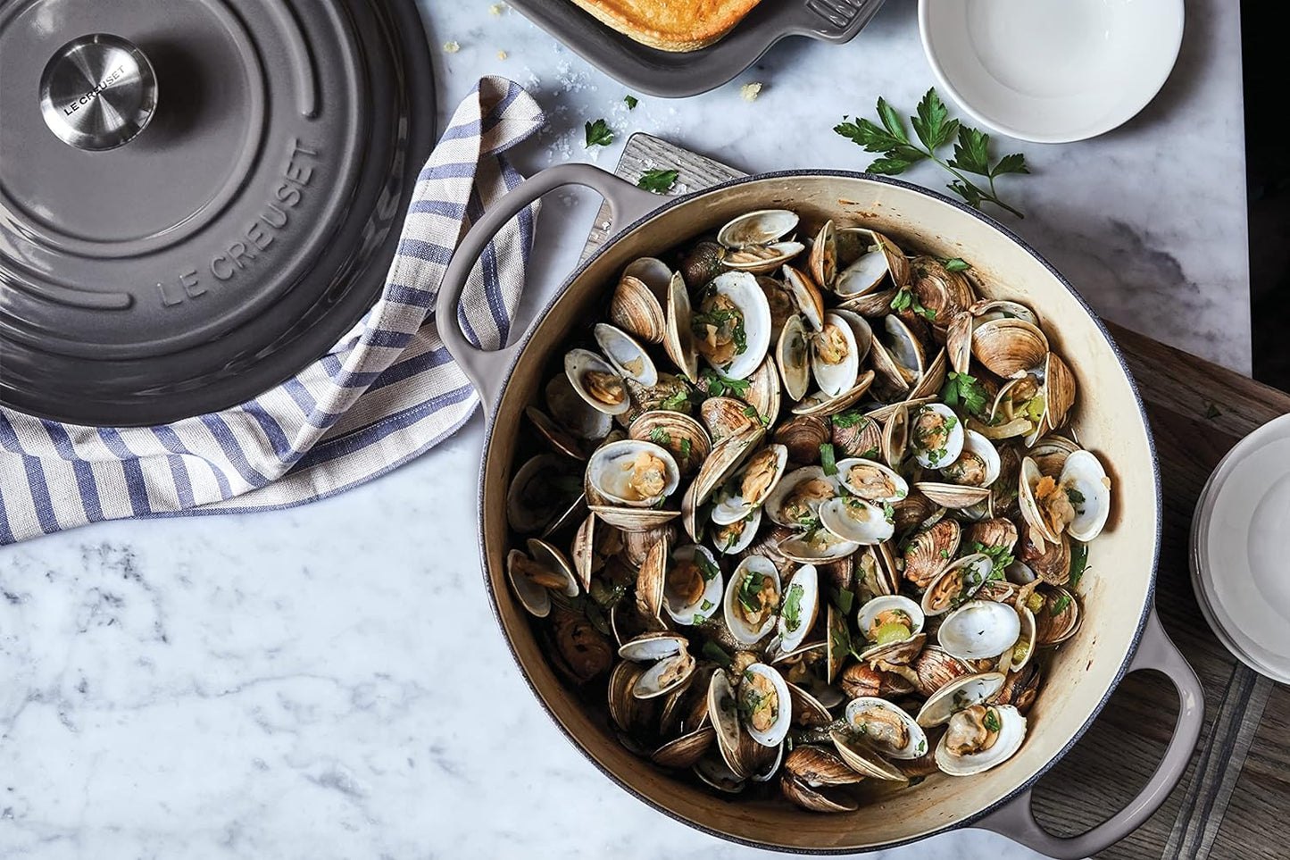 Le Creuset Enameled Cast Iron Dutch Oven - 7.25 Qt. Capacity | Oyster Color Finish