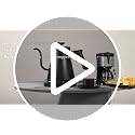BQEUCE White Gooseneck Electric Kettle 0.9L with ±1℉ Temperature Control