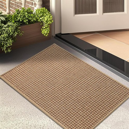 Dirt Trapper Door Mat - Non-Slip, Washable Entrance Mat | 24"x35", Absorbent & Dirt Resistant, Brown