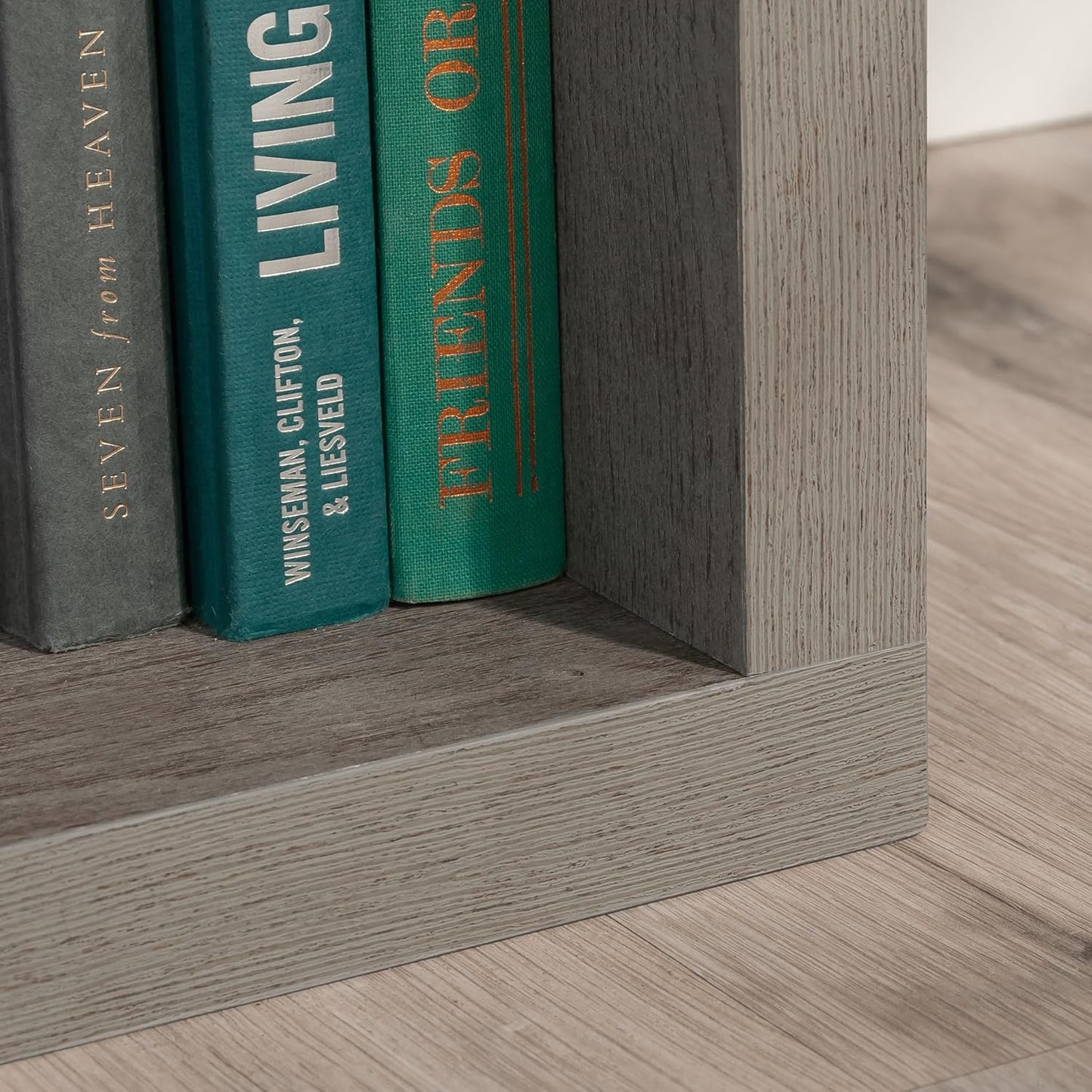 Sauder 4-Cube Organizer Bookcase - Versatile Storage Solution in Mystic Oak Finish